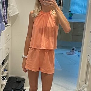 Peach romper!!! Size small